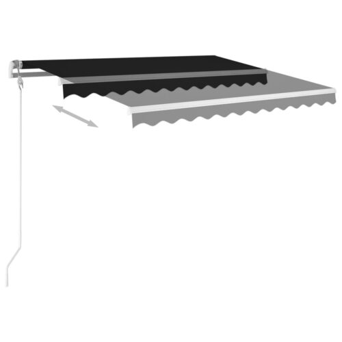 Manual Retractable Awning with Posts 3x2.5m Anthracite - Image 5