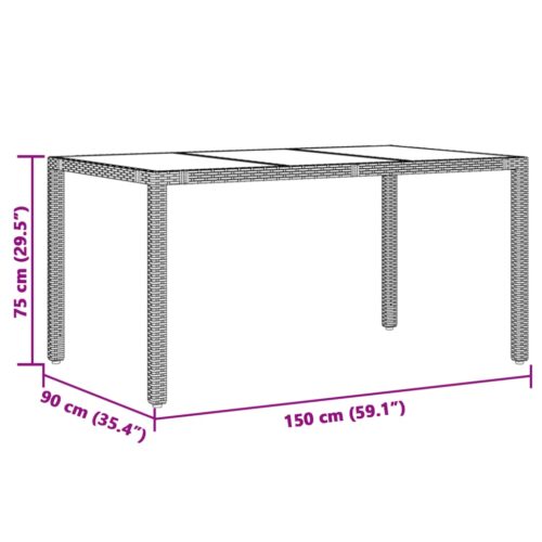 5-Piece Garden Bistro Set with Cushions Black Poly Rattan Wicker Outdoor Patio Furniture - Image 9