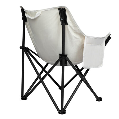 Levede Folding Camping Moon Chair Lightweight Beige - Image 2