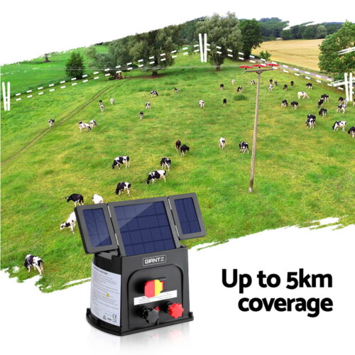 Giantz 5km Electric Fence Energiser PET Solar Energizer 0.15J - Image 5