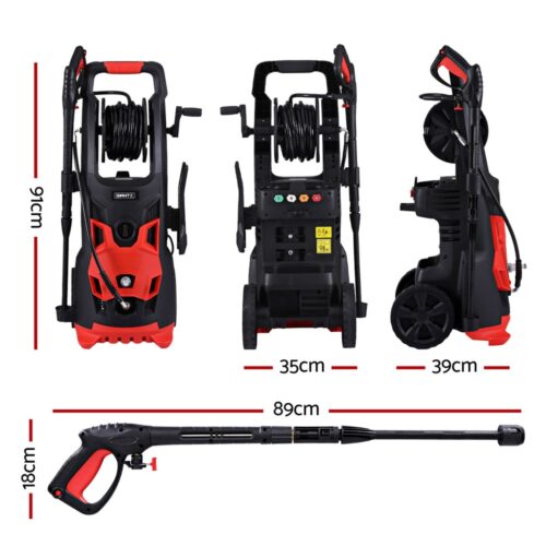 Giantz 2800PSI High Pressure Washer Electric Water Cleaner Pump 30M Jet Hose Gurney - Image 2