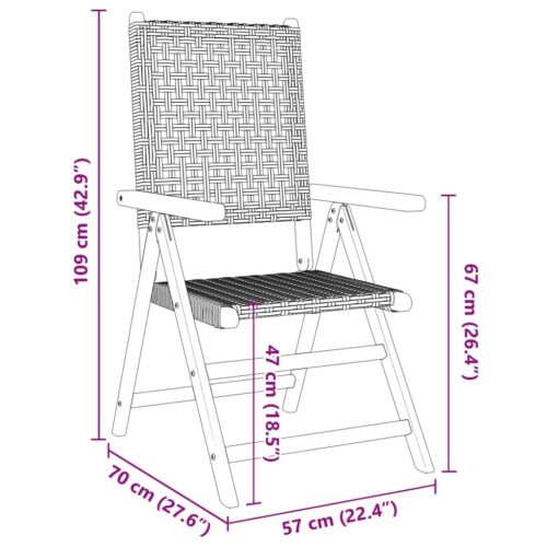 7-Piece Garden Dining Set Black Poly Rattan Wicker Outdoor Patio Furniture Wood Timber Outdoor Patio Furniture - Image 12