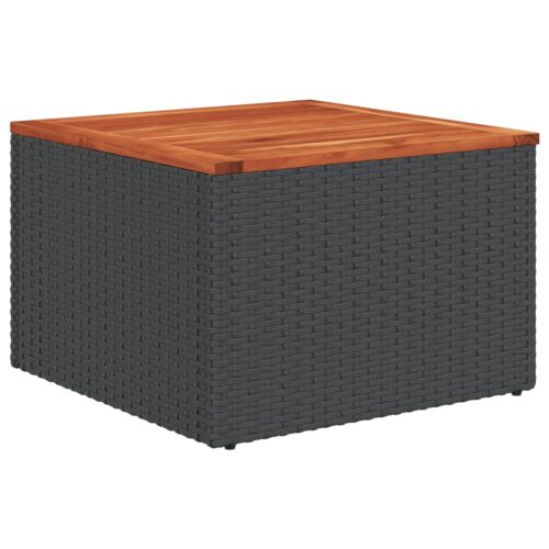 11-Piece Garden Sofa Set with Cushions Black Poly Rattan Wicker Outdoor Patio Furniture - Image 3