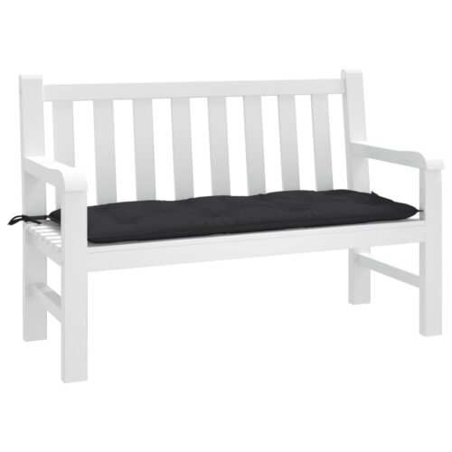 Garden Bench Cushion Black 120x50x7cm Oxford Fabric - Image 2