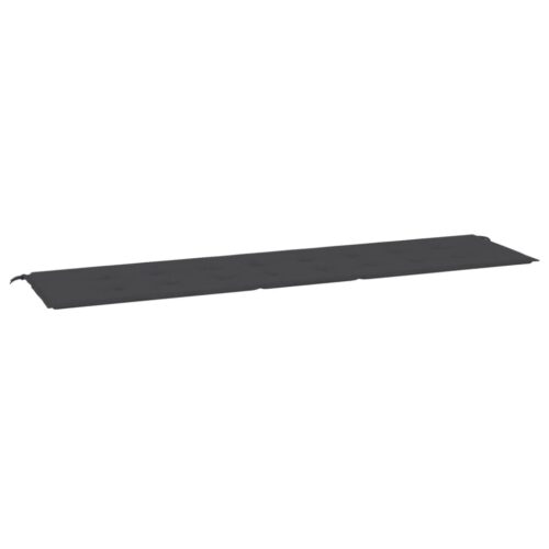 Garden Bench Cushion Black 200x50x3cm Oxford Fabric