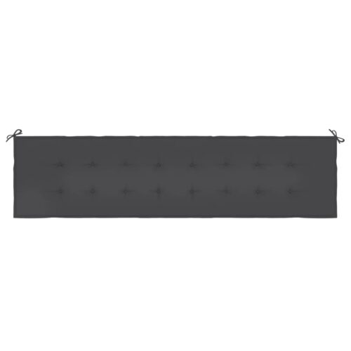 Garden Bench Cushion Black 200x50x3cm Oxford Fabric - Image 4