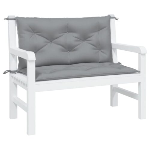 Garden Bench Cushions 2pcs Grey 100x50x7cm Oxford Fabric - Image 3