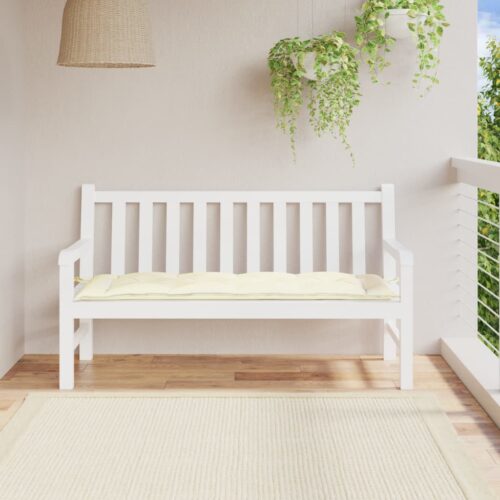 Garden Bench Cushion Cream 150x50x7cm Oxford Fabric - Image 2