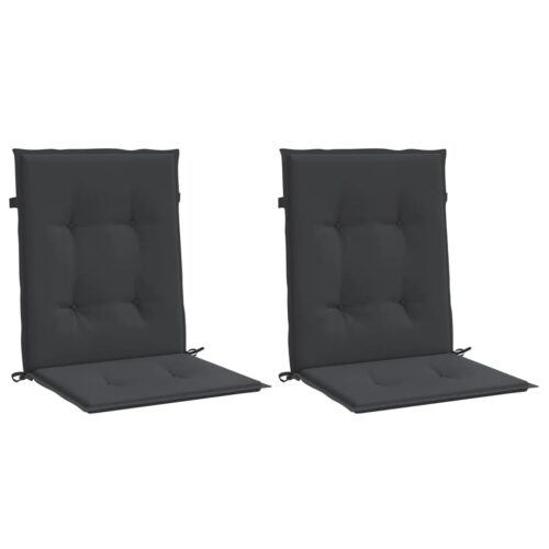 Garden Lowback Chair Cushions 2pcs Black 100x50x3cm Oxford Fabric - Image 3