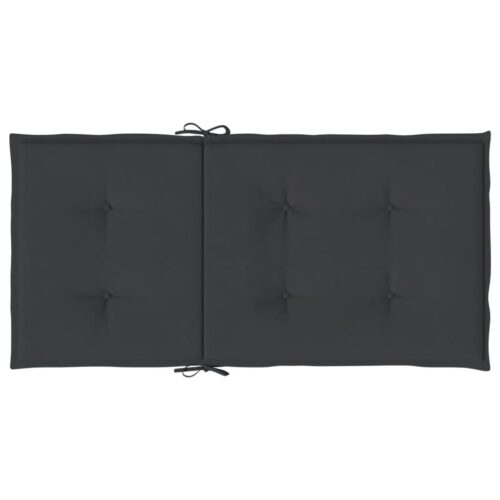 Garden Lowback Chair Cushions 2pcs Black 100x50x3cm Oxford Fabric - Image 7