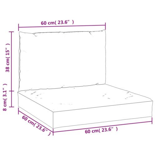 Pallet Cushions 2pcs Grey Oxford Fabric - Image 10