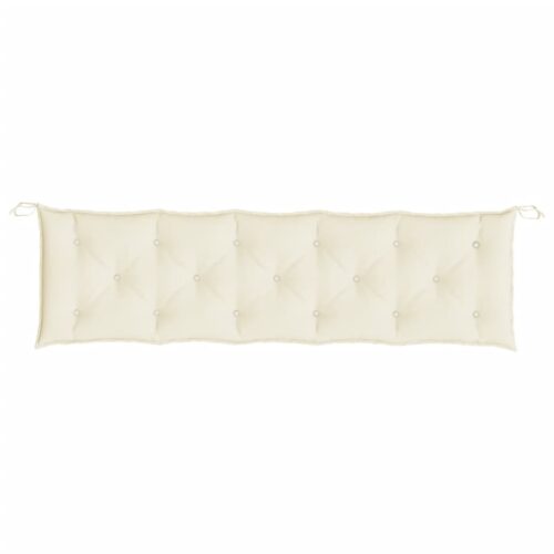 Garden Bench Cushion Cream 180x50x7cm Oxford Fabric - Image 4