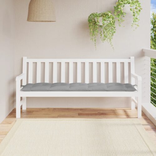 Garden Bench Cushion Grey 180x50x7cm Oxford Fabric - Image 2
