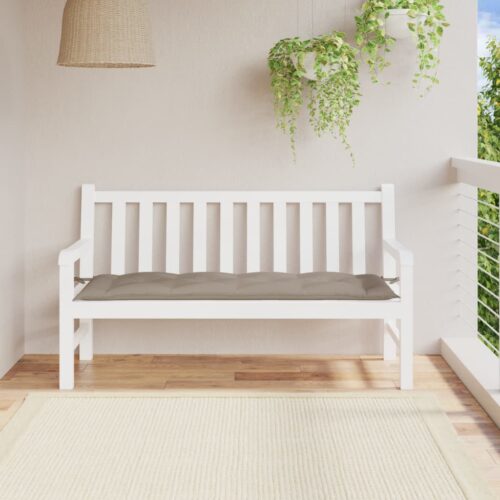 Garden Bench Cushion Taupe 150x50x7cm Oxford Fabric - Image 2