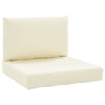 Pallet Cushions 2pcs Cream White Oxford Fabric