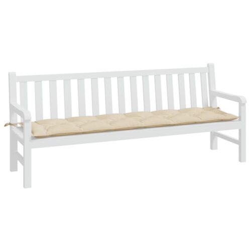 Garden Bench Cushion Beige 200x50x7cm Oxford Fabric - Image 3
