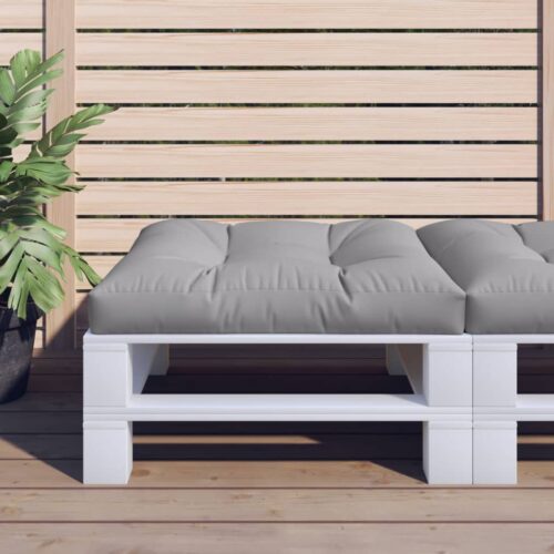 Outdoor Chair Cushion Garden Patio Pallet Sofa Bench Seat Pads Grey 80x80x12cm - Image 2
