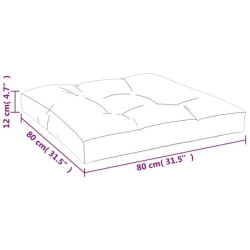 Outdoor Chair Cushion Garden Patio Pallet Sofa Bench Seat Pads Grey 80x80x12cm - Image 10