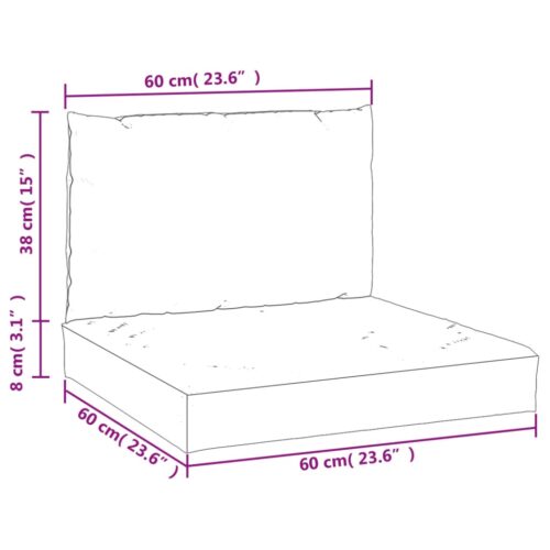 Pallet Cushions 2pcs Black Oxford Fabric - Image 10