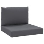 Pallet Cushions 2pcs Anthracite Oxford Fabric