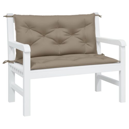 Garden Bench Cushions 2pcs Taupe 100x50x7cm Oxford Fabric - Image 3