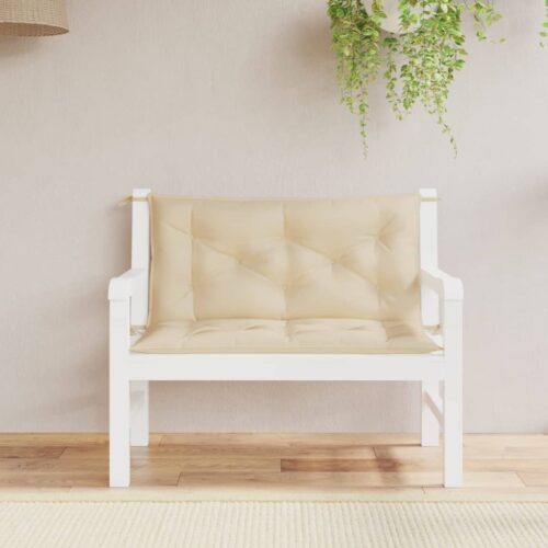 Garden Bench Cushions 2pcs Beige 100x50x7cm Oxford Fabric - Image 2