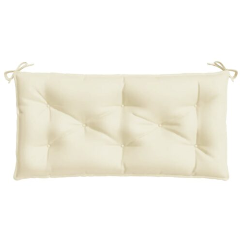 Garden Bench Cushions 2pcs Cream 100x50x7cm Oxford Fabric - Image 5