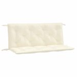 Garden Bench Cushions 2pcs Cream White 120x50x7cm Oxford Fabric