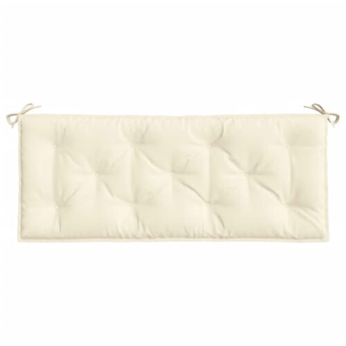 Garden Bench Cushions 2pcs Cream White 120x50x7cm Oxford Fabric - Image 5