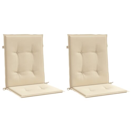 Garden Lowback Chair Cushions 2pcs Beige 100x50x3cm Oxford Fabric - Image 3