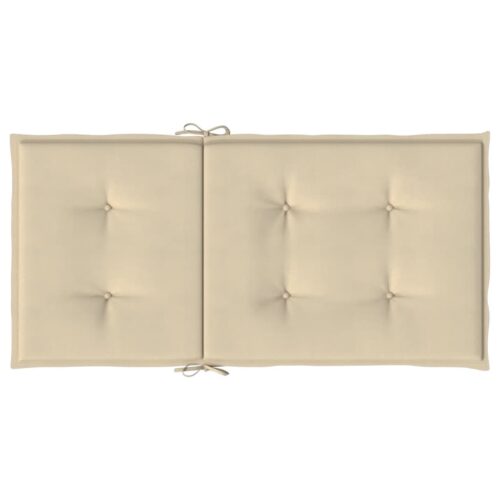 Garden Lowback Chair Cushions 2pcs Beige 100x50x3cm Oxford Fabric - Image 7