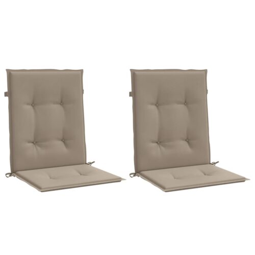 Garden Lowback Chair Cushions 2pcs Taupe 100x50x3cm Oxford Fabric - Image 3