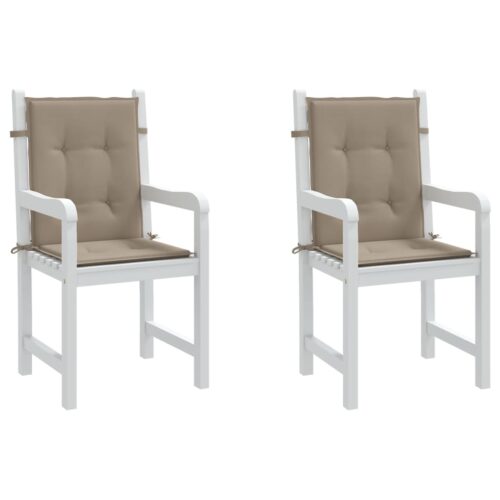Garden Lowback Chair Cushions 2pcs Taupe 100x50x3cm Oxford Fabric - Image 4