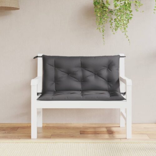 Garden Bench Cushions 2pcs Anthracite 100x50x7cm Oxford Fabric - Image 2
