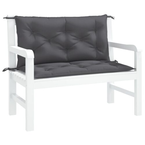 Garden Bench Cushions 2pcs Anthracite 100x50x7cm Oxford Fabric - Image 3