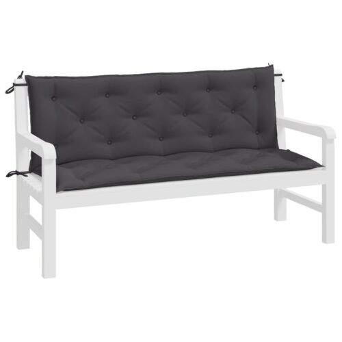 Garden Bench Cushions 2pcs Anthracite 150x50x7cm Oxford Fabric - Image 4