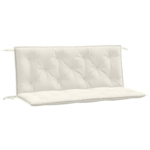Garden Bench Cushions 2pcs Melange Cream 120x50x7cm Fabric