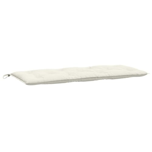 Garden Bench Cushions 2pcs Melange Cream 120x50x7cm Fabric - Image 5
