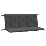 Garden Bench Cushions 2pcs Melange Anthracite 120x50x7cm Fabric