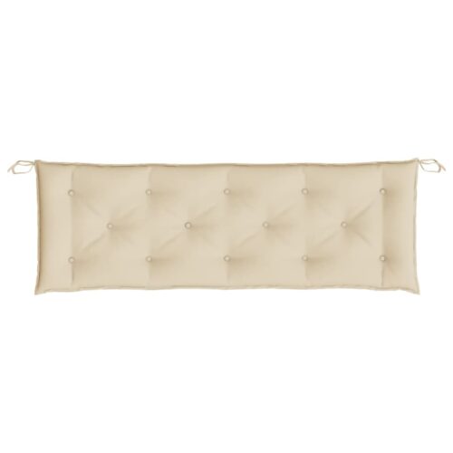 Garden Bench Cushions 2pcs Beige 150x50x7cm Oxford Fabric - Image 6