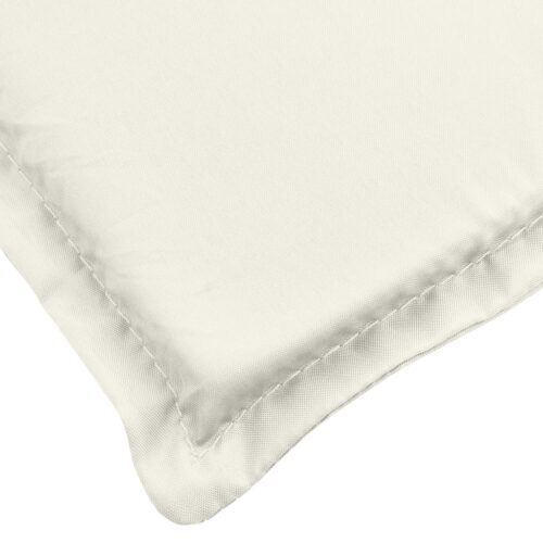 Lowback Chair Cushions 4pcs Melange Cream 100x50x4cm Fabric - Image 9