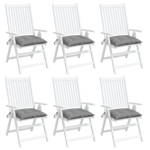 Chair Cushions 6pcs Grey 50x50x7cm Oxford Fabric - Image 4