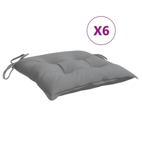 Chair Cushions 6pcs Grey 50x50x7cm Oxford Fabric - Image 10