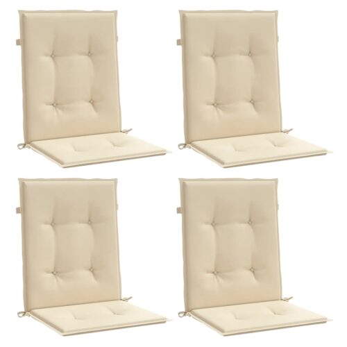Garden Lowback Chair Cushions 4pcs Beige 100x50x3cm Oxford Fabric - Image 3