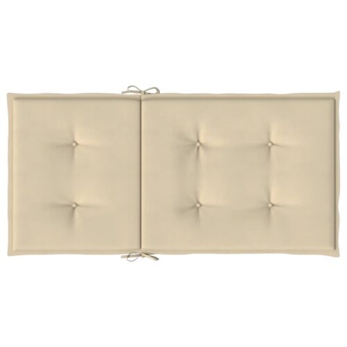 Garden Lowback Chair Cushions 4pcs Beige 100x50x3cm Oxford Fabric - Image 7