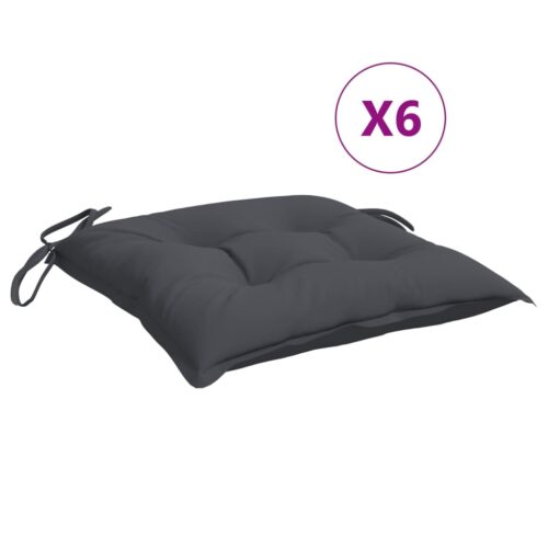 Chair Cushions 6pcs Anthracite 50x50x7cm Oxford Fabric