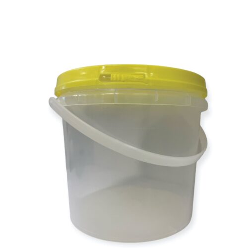 Bulk 10 x 2.2L Honey Bucket with Lid 3Kg Clear Tamper Proof Plastic Tub