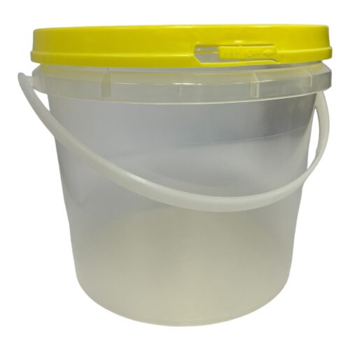 Bulk 10 x 2.2L Honey Bucket with Lid 3Kg Clear Tamper Proof Plastic Tub - Image 3