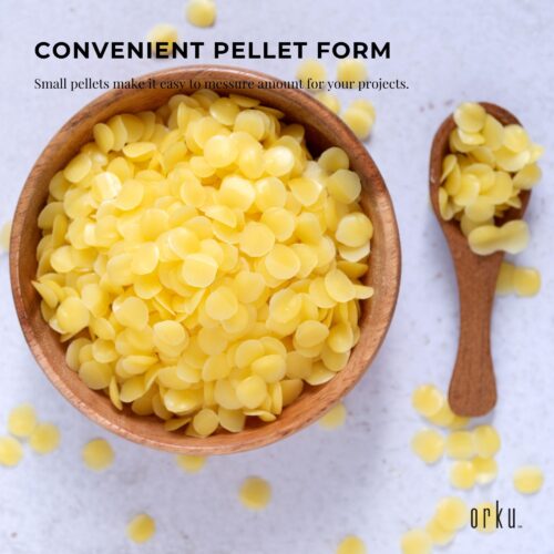 1kg Orku Organic Beeswax Pellets Yellow Cosmetic Grade Quality Pure Bees Wax - Image 6