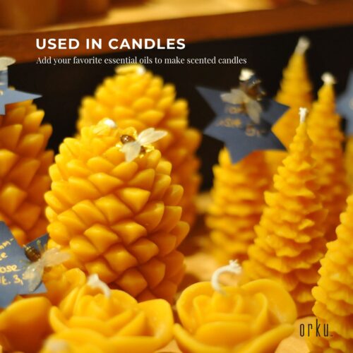 1kg Orku Organic Beeswax Pellets Yellow Cosmetic Grade Quality Pure Bees Wax - Image 7